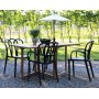 Spisegruppe Salt teak: Klaffbord i teak inkl. 4 stk. Thornet karmstoler