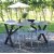 Spisegruppe Scottsdale: 150 cm grått trebord inkludert 4 stk. stablebare Abbe-stoler