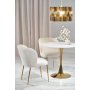 Spisebord rundt �90 cm - Marmorert glass/gull