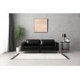 Sofa 3-seter sort PU - Cansas