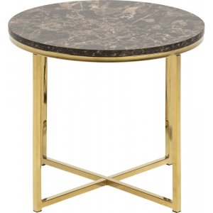 Alisma sidebord �50 cm - Brun marmor/gull