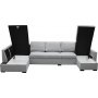 U-formet sofa med oppbevaring 367 cm grå U-formet sofa med oppbevaring 367 cm grå