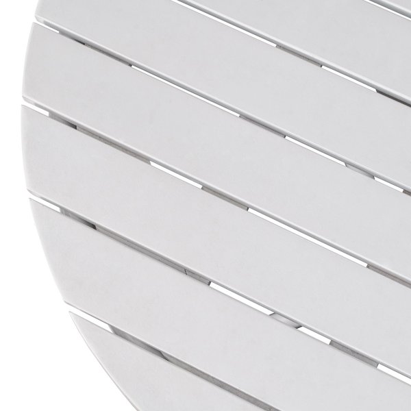 Holm� utebord rundt �70 cm - Hvit