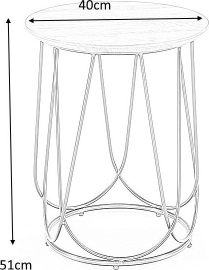 Bobby sidebord Ø40 cm - Valnøtt/svart Bobby sidebord Ø40 cm - Valnøtt/svart