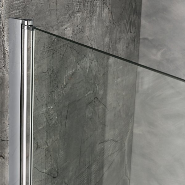 Badekarvegg Novelle - Avrundede hjørner | Krom Badekarvegg Novelle - Avrundede hjørner | Krom