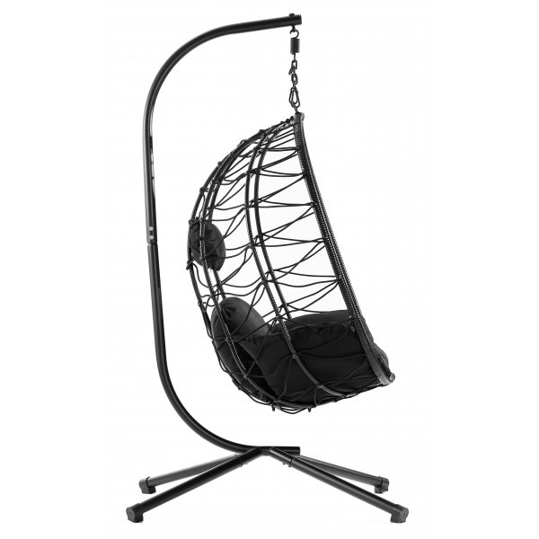 Hengestol - Miami med puter | Svart Hengestol - Miami med puter | Svart