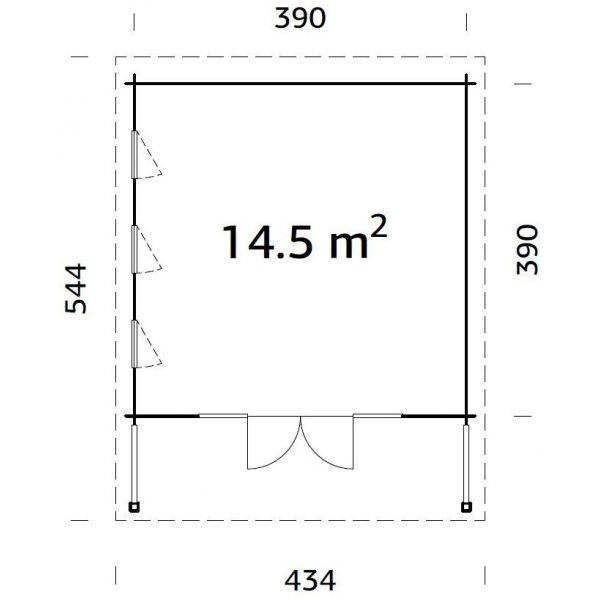 Fribod Caroline 14,5 m² Fribod Caroline 14,5 m²