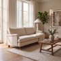 1 Beige 3-seters sofa 210 cm bred med messinghjul - Howard Watford Deluxe