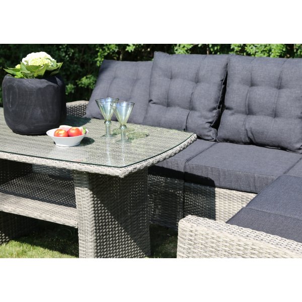 Orlando utembelgruppe med hy rygg (justerbar) - Gr kunstrotting