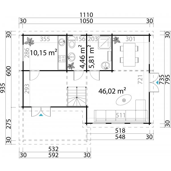 Feriehus Emilia A XL - 80,7 m�