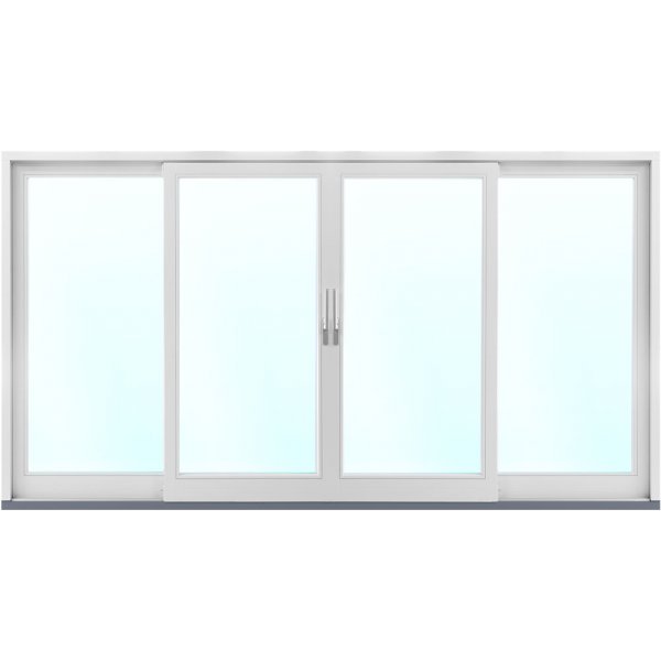 4-delt fasadeparti i tre med skyvedører - 3-lags glass + Drivreim 4-delt fasadeparti i tre med skyvedører - 3-lags glass + Drivreim