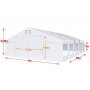Partytelt i PVC - 8 x 50 m