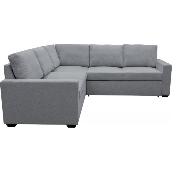 Hjørnesofa Belissa med sengefunksjon og oppbevaring - 235x235 cm - mørkegrå Hjørnesofa Belissa med sengefunksjon og oppbevaring - 235x235 cm - mørkegrå