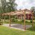 Pergola i tre 6x3 m furu mørkebrun uteplass til hage Pergola i tre 6x3 m furu mørkebrun uteplass til hage