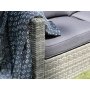 Ingelstorp hjrnesofa med fotskammel - Gr kunstrotting