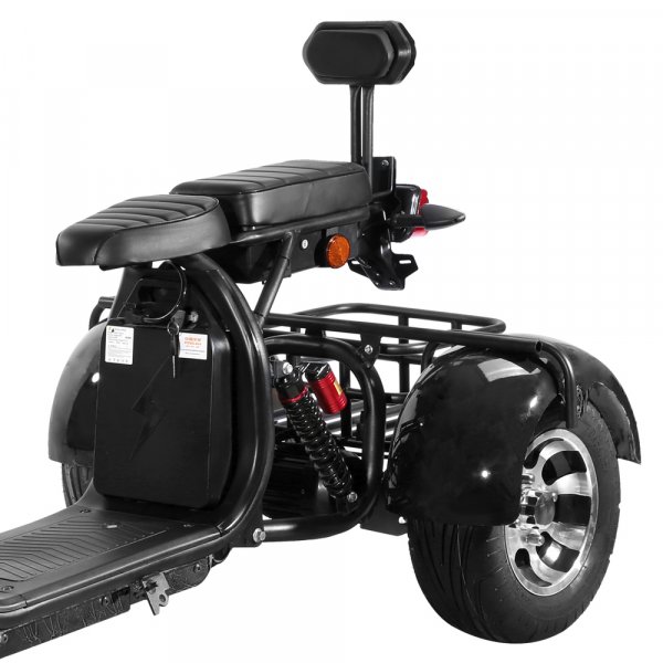 Elscooter Trehjulssykkel - Svart 2000W Elscooter Trehjulssykkel - Svart 2000W