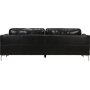 Sofa 3-seter sort PU - Cansas