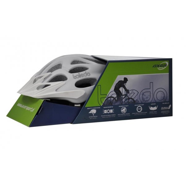 Toledo hvit sykkelhjelm