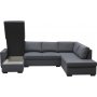 U-sofa Solna vendbar - 309 cm - mørkegrå U-sofa Solna vendbar - 309 cm - mørkegrå