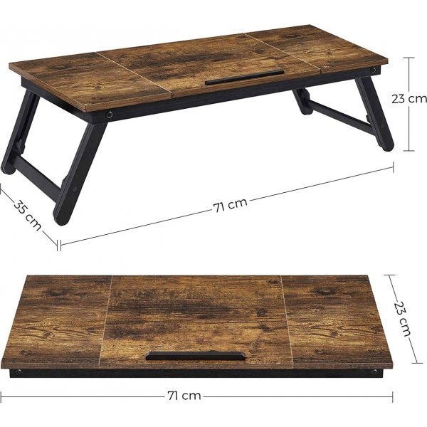 Milea laptopbord - Brun/svart