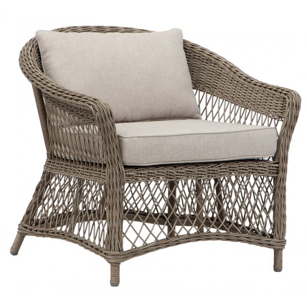 Menton utendørs sofasett - Bord, lenestoler og 3-seters sofa Menton utendørs sofasett - Bord, lenestoler og 3-seters sofa