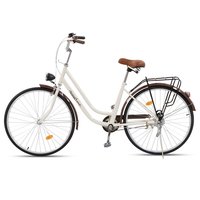 Damesykkel Classic 26« - Kremhvit og brun Damesykkel Classic 26« - Kremhvit og brun