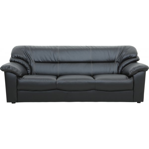 Dominic sofa 3-seter - Svart kunstskinn Dominic sofa 3-seter - Svart kunstskinn