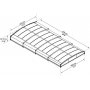 Bassengtak Majorca - Skyvbart - 4x8m