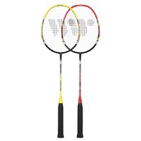 Badmintonsettt med 3 valler (lime, rød & svart) FUSIONTEC 777K Badmintonsettt med 3 valler (lime, rød & svart) FUSIONTEC 777K