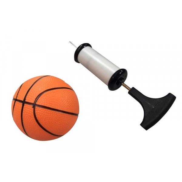 Basketkurv med ball for trampoline