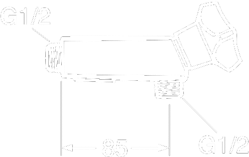 Gustavsberg Avl�psventil med tilbakeslagsventil, Krom