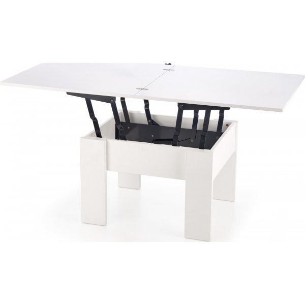 Serafin justerbart salongbord 80-160 x 80 cm - Hvit