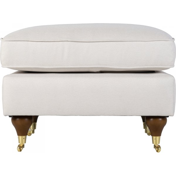 Fotskammel Howard i beige stoff - Watford Deluxe