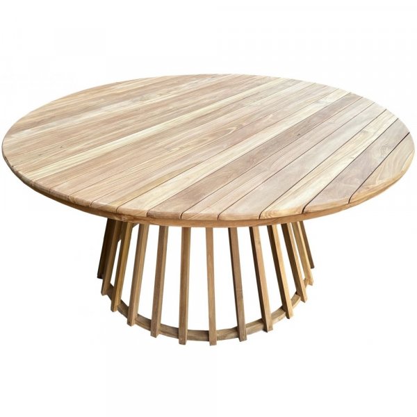 Saltö uteservering rundt bord Ø150 cm med 6 spisestoler - Teak Saltö uteservering rundt bord Ø150 cm med 6 spisestoler - Teak