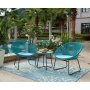 Venestad utembelgruppe 2 stoler & bord - Bl