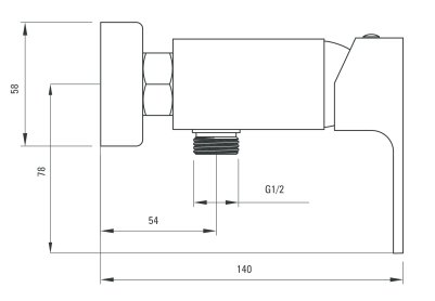 Anemone Dusjbatteri uten dusjsett - Krom
