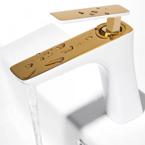 Servantbatteri - Peony | Hvit/gull