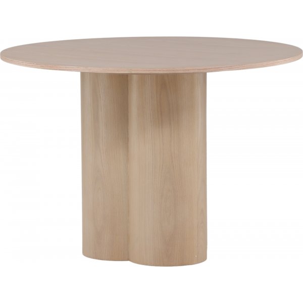Spisebord rundt 110 cm hvitvasket - Olivia Spisebord rundt 110 cm hvitvasket - Olivia