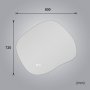 LED-speil 80x72 cm med antidugg og justerbar belysning