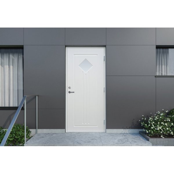 Ytterdør Oslo med vindu - klart glass + Håndtakspakke Ytterdør Oslo med vindu - klart glass + Håndtakspakke