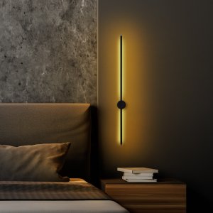 Vegglampe Glavo - Sort - 91 cm