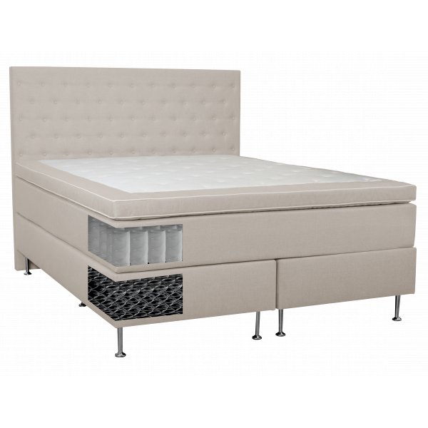 Seng 160x200 cm beige 5-soners Seng 160x200 cm beige 5-soners