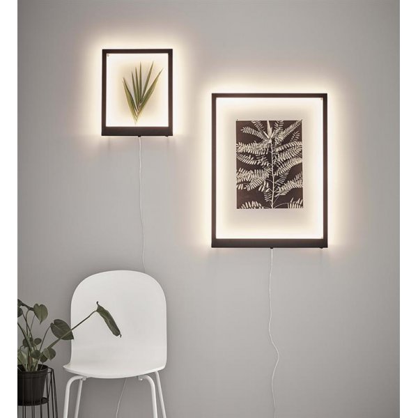 Rammevegglampe 70x50 cm - Svart Rammevegglampe 70x50 cm - Svart