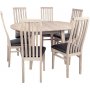 Spisebord Genova uttrekkbart 90-130x90 cm hvitvasket eik