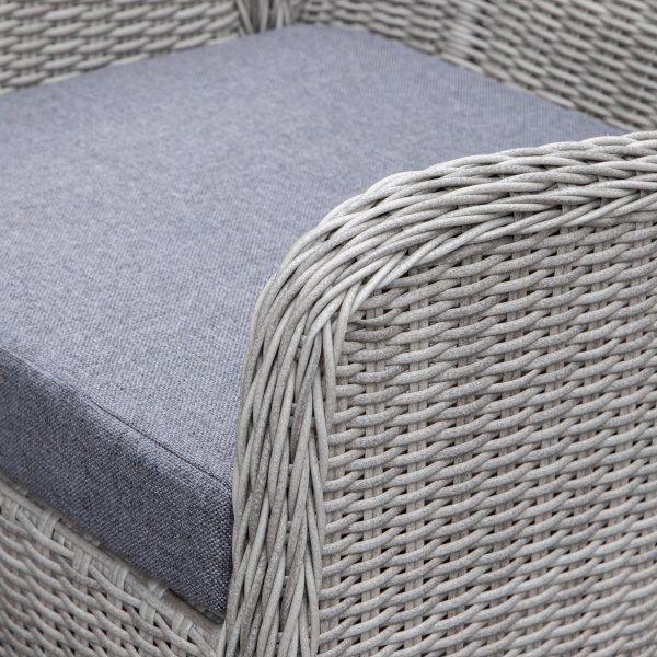 Haymond utemøbelsett (2 nedfellbare lenestoler, 1 bord) - Grå kunstrotting Haymond utemøbelsett (2 nedfellbare lenestoler, 1 bord) - Grå kunstrotting