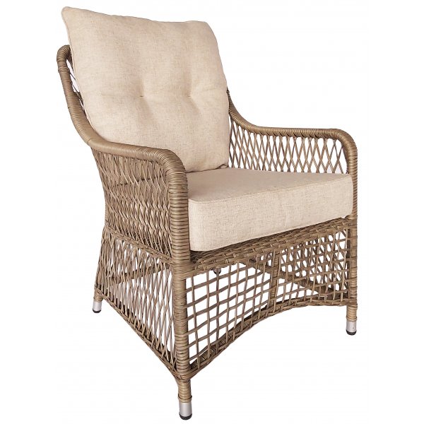 Loungegruppe - Sandö | Naturfarget kunstig rotting + Rengjøringsspray for utemøbler Loungegruppe - Sandö | Naturfarget kunstig rotting + Rengjøringsspray for utemøbler