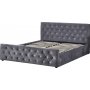 Sengeramme i gr� fl�yel 180 x 200 cm - Dubai