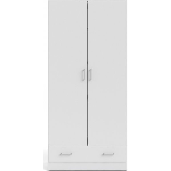 Hvit Space-garderobe, 80 cm bred og 170,5 cm høy Hvit Space-garderobe, 80 cm bred og 170,5 cm høy