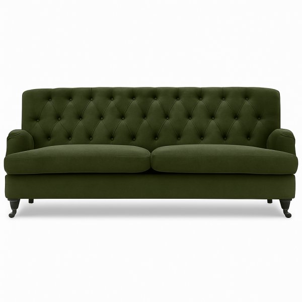Sofa 215 cm i mørkegrønt trekk - Howard Barkley Sofa 215 cm i mørkegrønt trekk - Howard Barkley