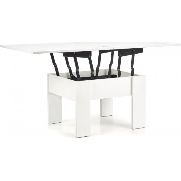 Serafin justerbart salongbord 80-160 x 80 cm - Hvit